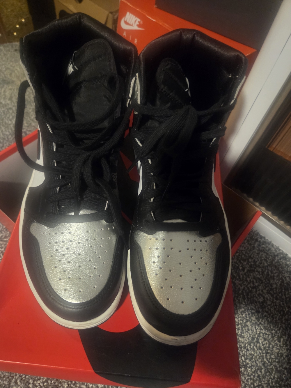 Nike WoMen’s High-Top Sneakers - Black & Silver